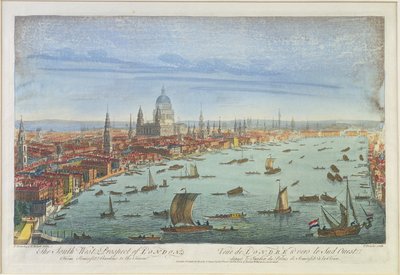 The South West Prospect of London, from Somerset Gardens to the Tower by Thomas Bowles